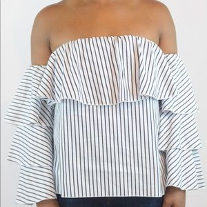 Off Shoulder Ruffle Blouse